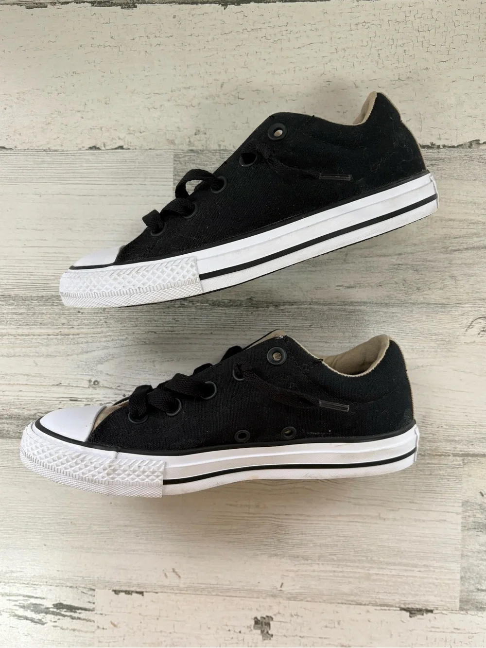 Converse CTAS Youth/Little Kids Size 2 Unisex Slip On Sneakers In Khaki Black